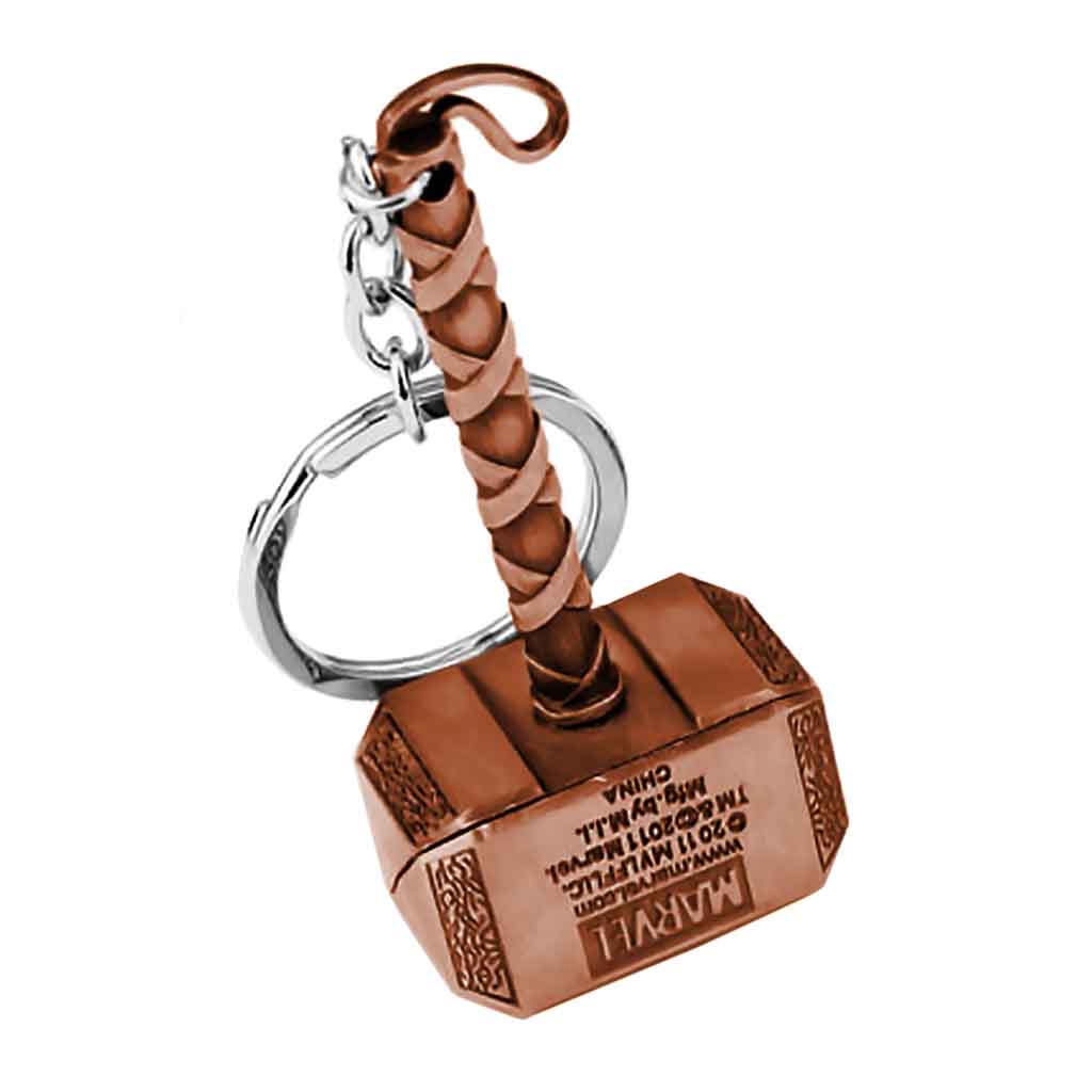 Llavero Martillo de Thor Marvel Metálico Bronce