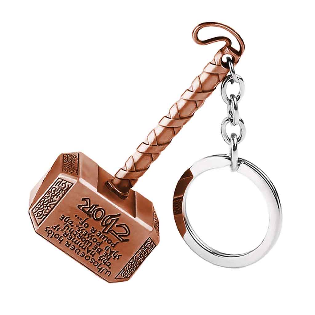 Llavero Martillo de Thor Marvel Metálico Bronce