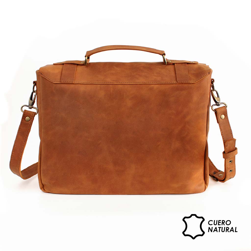 Bolso Cuero Hombre Maletín Bolso Mensajero Mujer Marrón