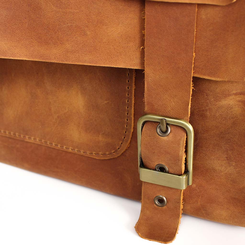 Bolso Cuero Hombre Maletín Bolso Mensajero Mujer Marrón