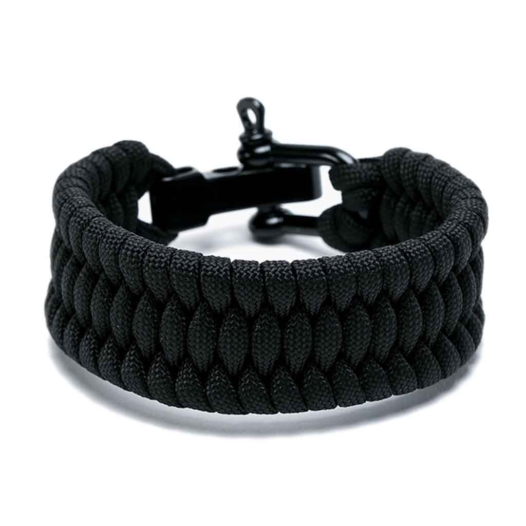 Pulsera De Cuerda Negra Hombre Grillete Modelo 2019