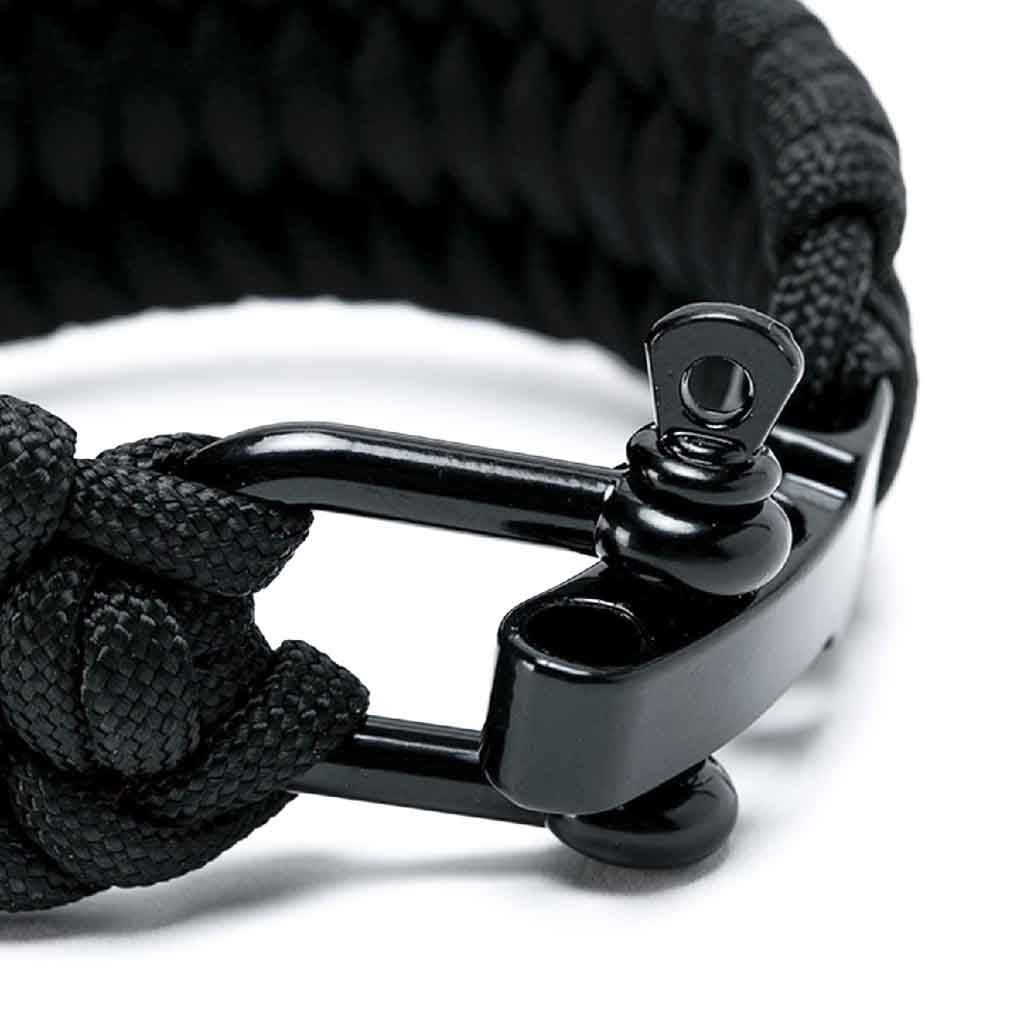 Pulsera De Cuerda Negra Hombre Grillete Modelo 2019
