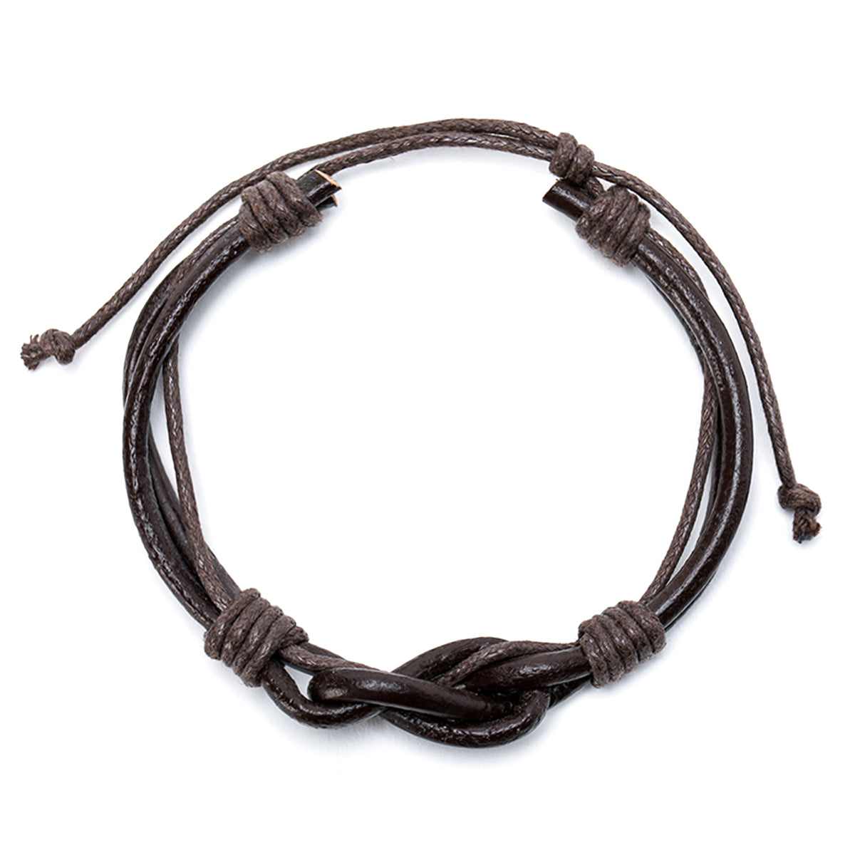Pack Pulsera Cuero Hombre Infinito + Pulsera Piedra Sodalita