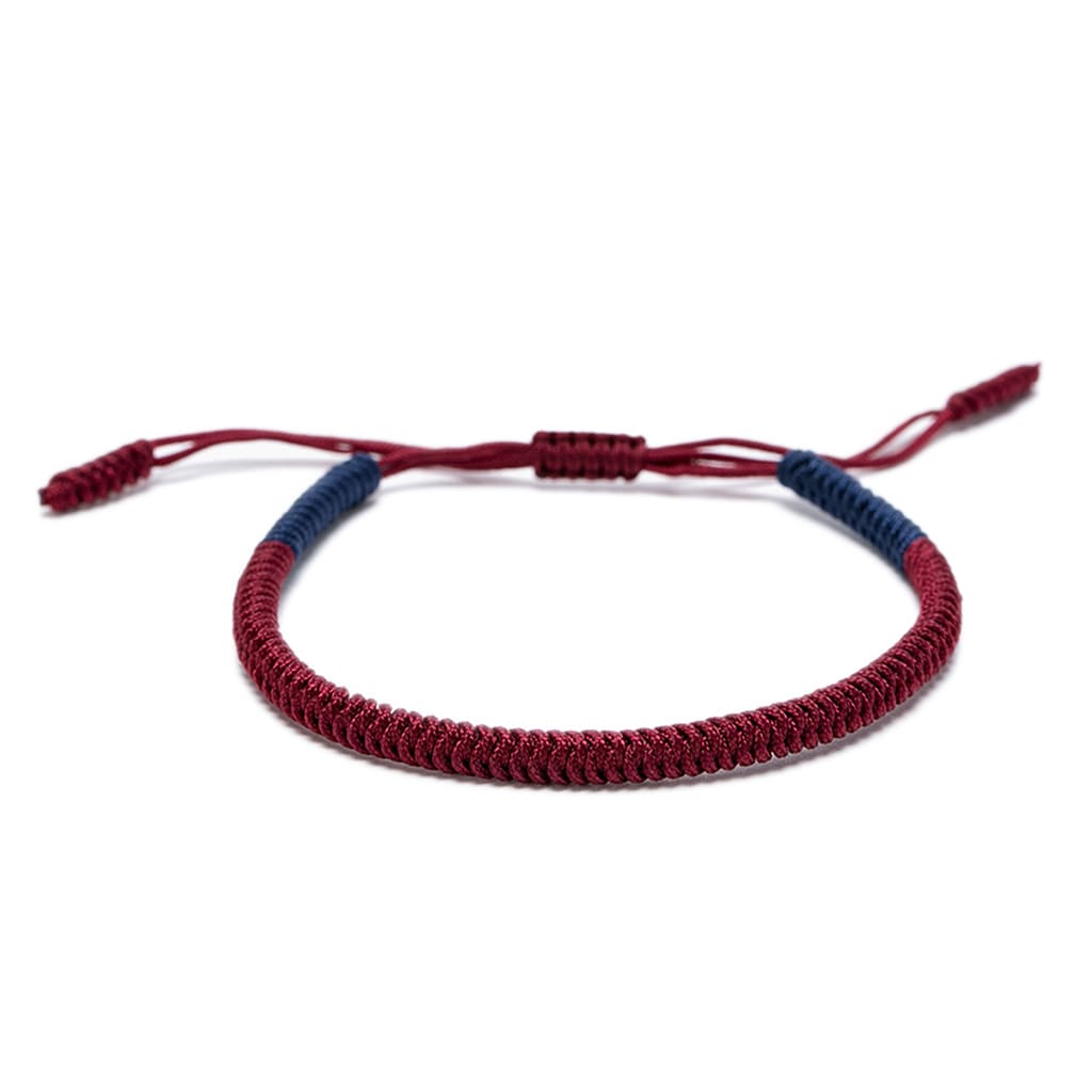Pulsera Budista Para La Suerte Roja C/azul