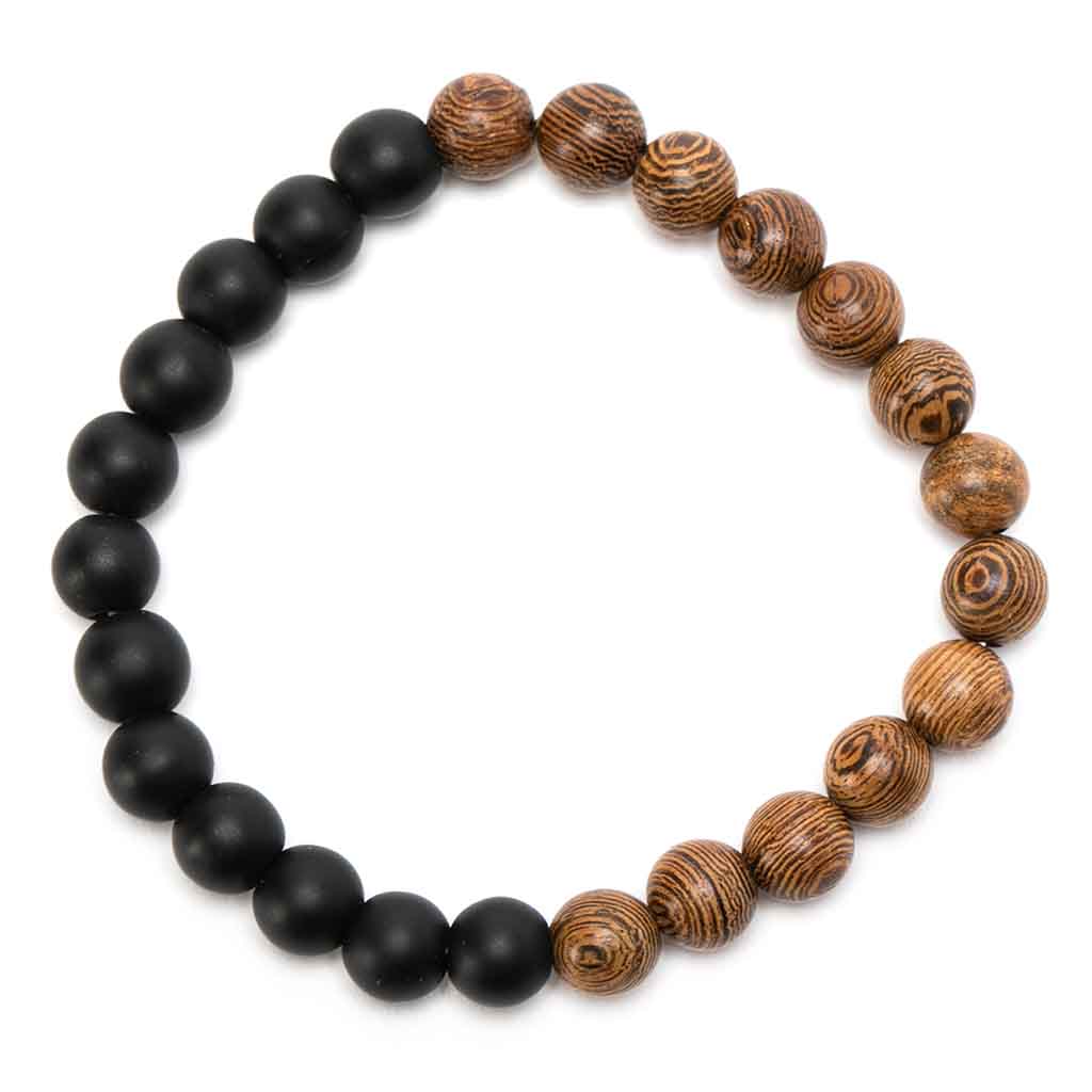 Pulsera de Piedras Naturales Madera Onix