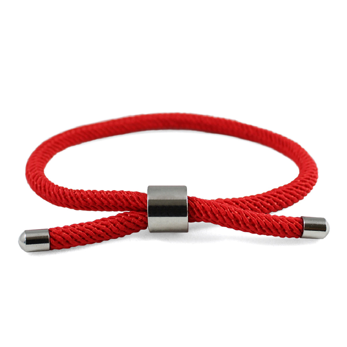 Pulsera de Cordón Rojo con Acero Ajustable, Buenas Energías