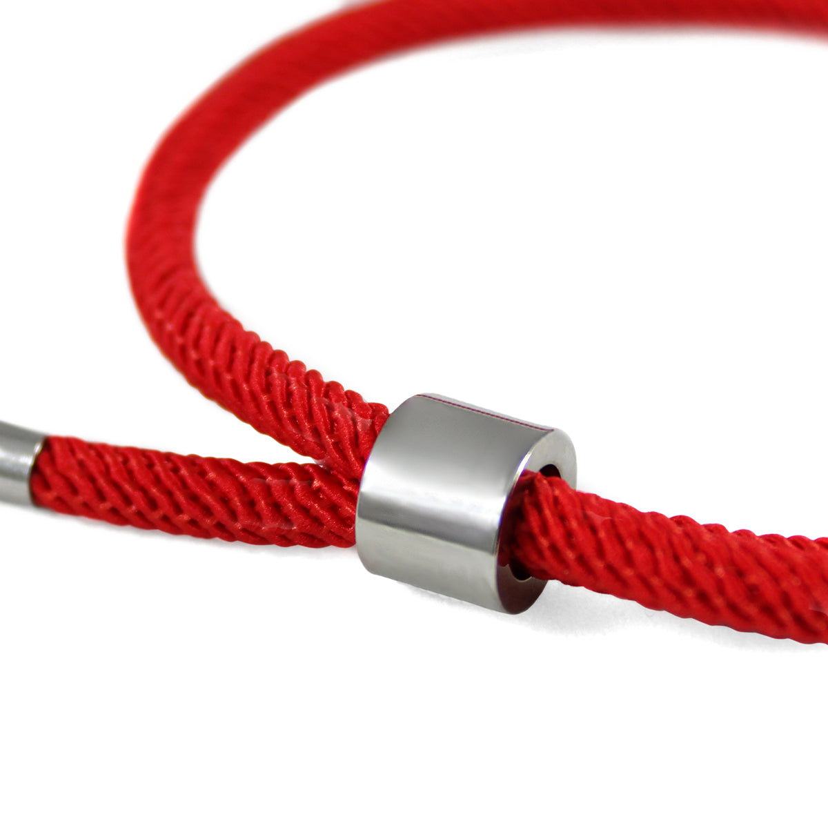 Pulsera de Cordón Rojo con Acero Ajustable, Buenas Energías