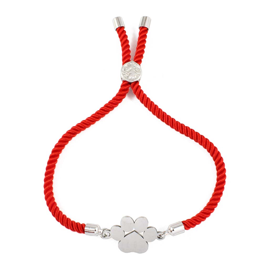 Pulsera Roja Mujer Hombre Pulsera Pareja Charm Huella