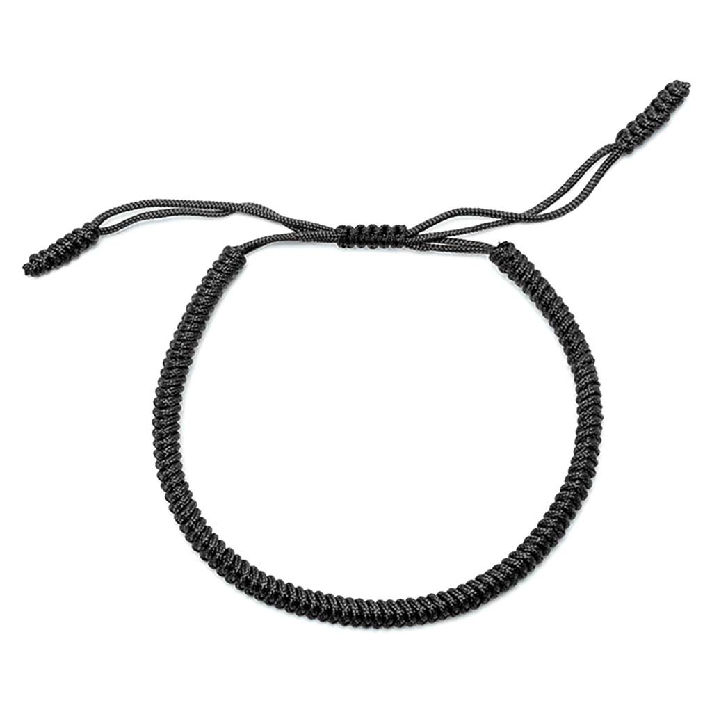 Pulsera Hombre Mujer Budista Hilo Negro Pulseras de Pareja