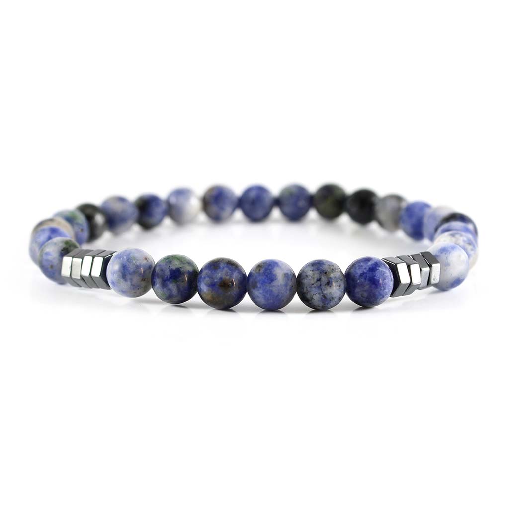 Pulsera Hombre Mujer Pulseras Piedras Naturales Sodalita