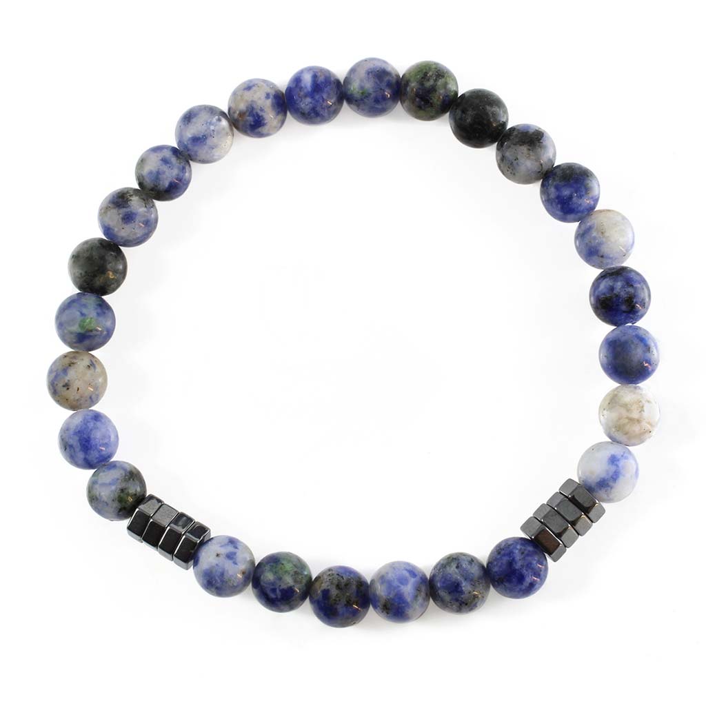 Pulsera Hombre Mujer Pulseras Piedras Naturales Sodalita