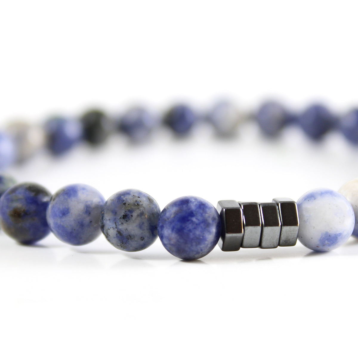Pack Pulsera Cuero Hombre Infinito + Pulsera Piedra Sodalita