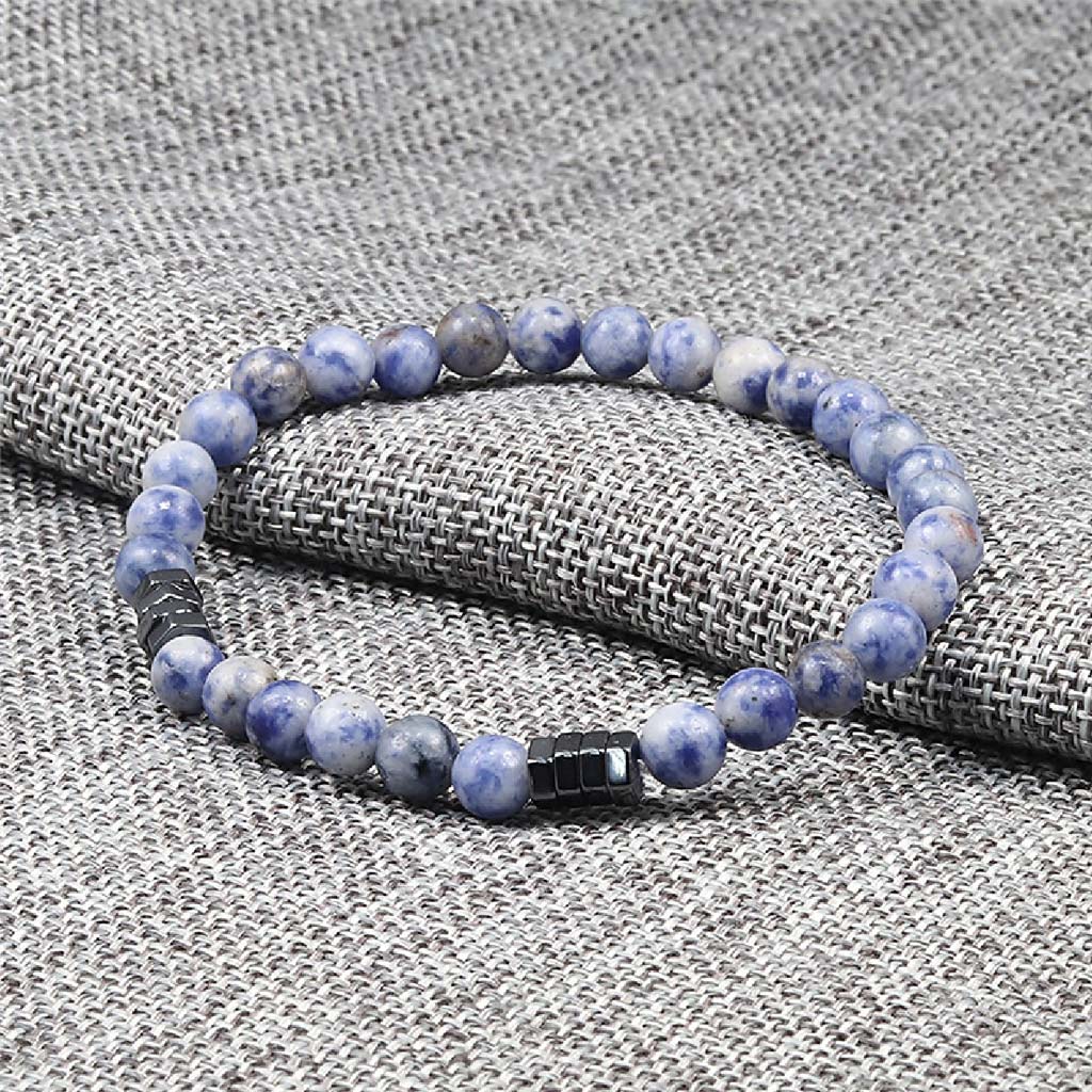 Pulsera Hombre Mujer Pulseras Piedras Naturales Sodalita