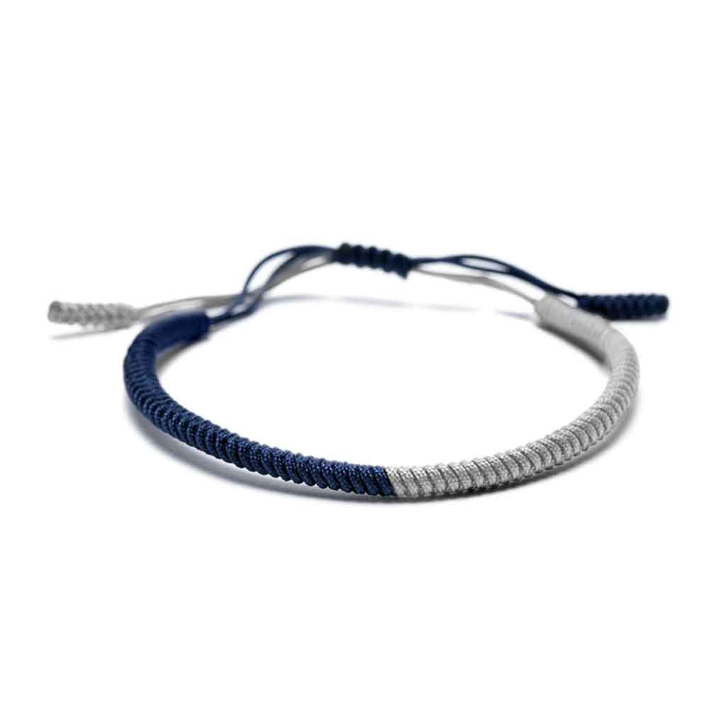 Pulsera Budista Para La Suerte Azul/gris Feng Shui