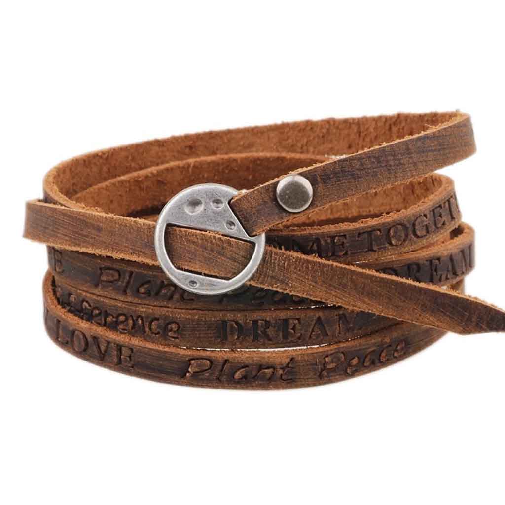 Pulsera Cuero Hombre Mujer Larga