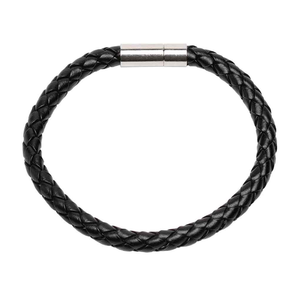 Pulsera Cuero Tejida Moda Juvenil Hombre