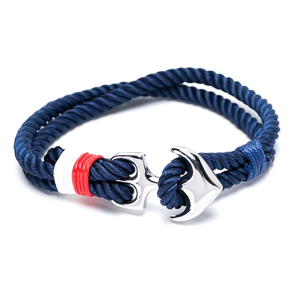 Pulsera De Ancla Cuerda Azul Nautica Hombre Mujer Juvenil