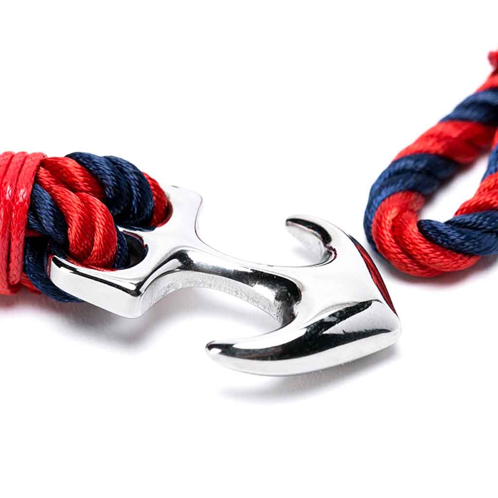 Pulsera De Cuerda Ancla Hombre Mujer Juvenil Moda 2019 Roja