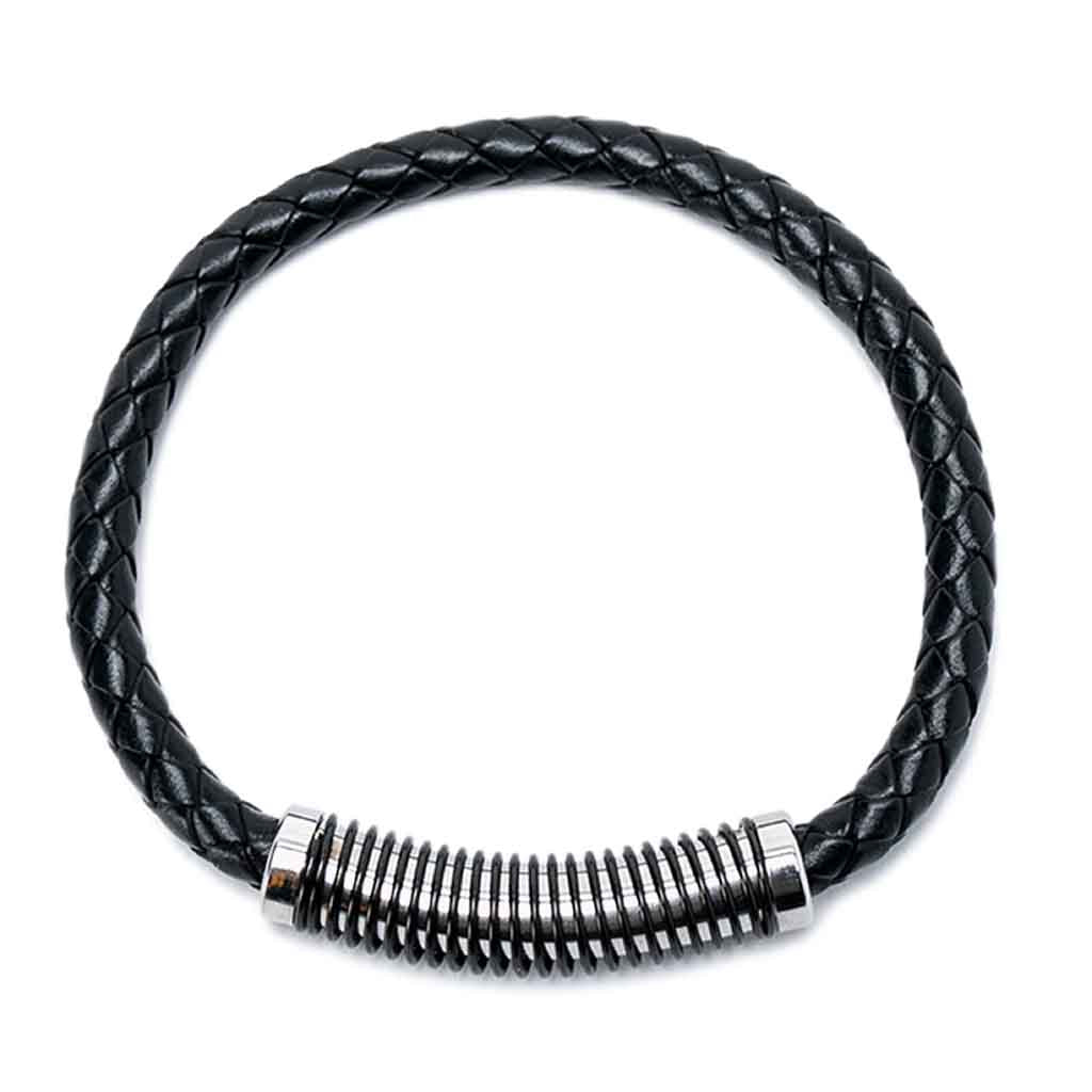 Pulsera Hombre Cuero con Broche Magnética