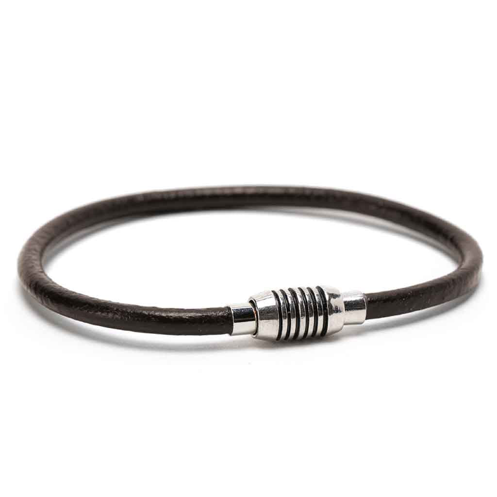 Pulsera De Cuero Broche Imantado Hombre Mujer