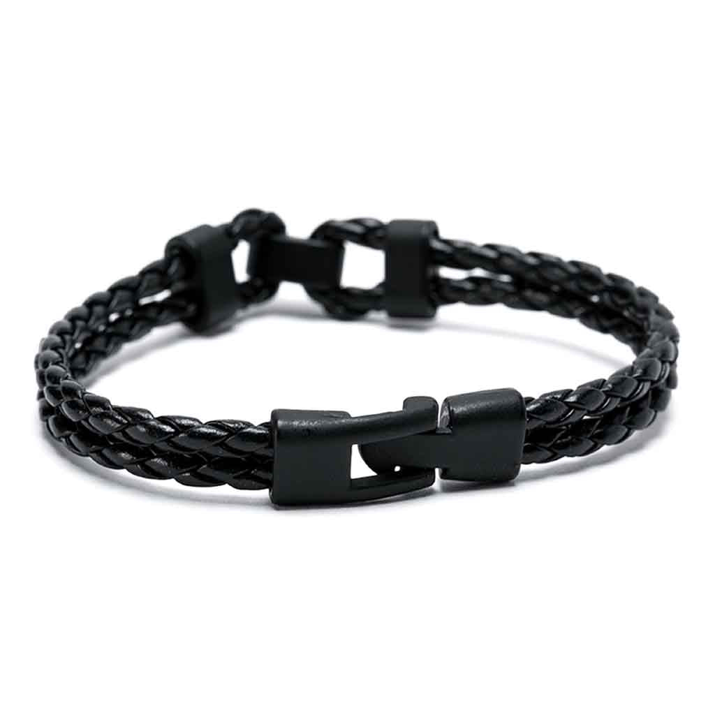 Pulsera De Cuero Negro Para Hombre, Moda Juvenil 2019