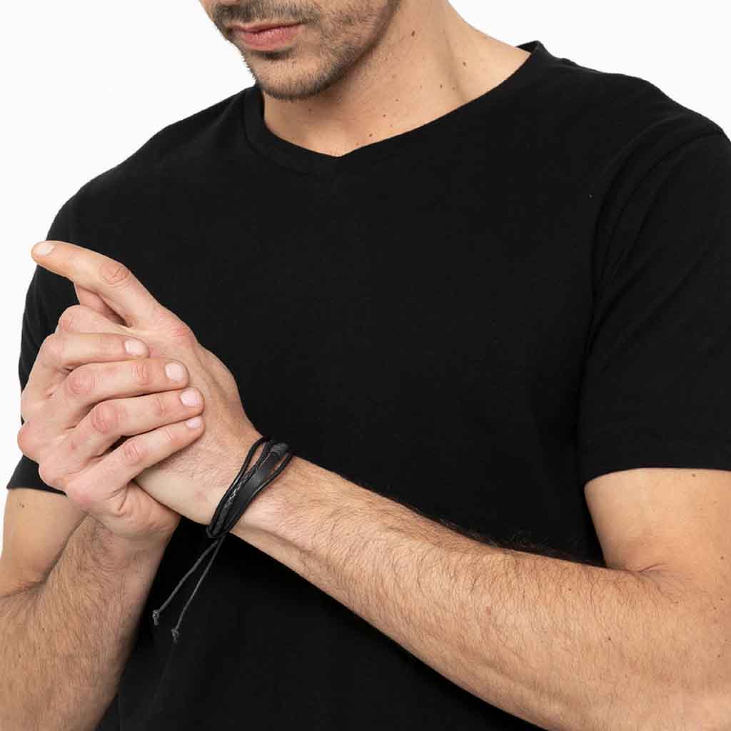 Pulsera Hombre Brazalete Cuero