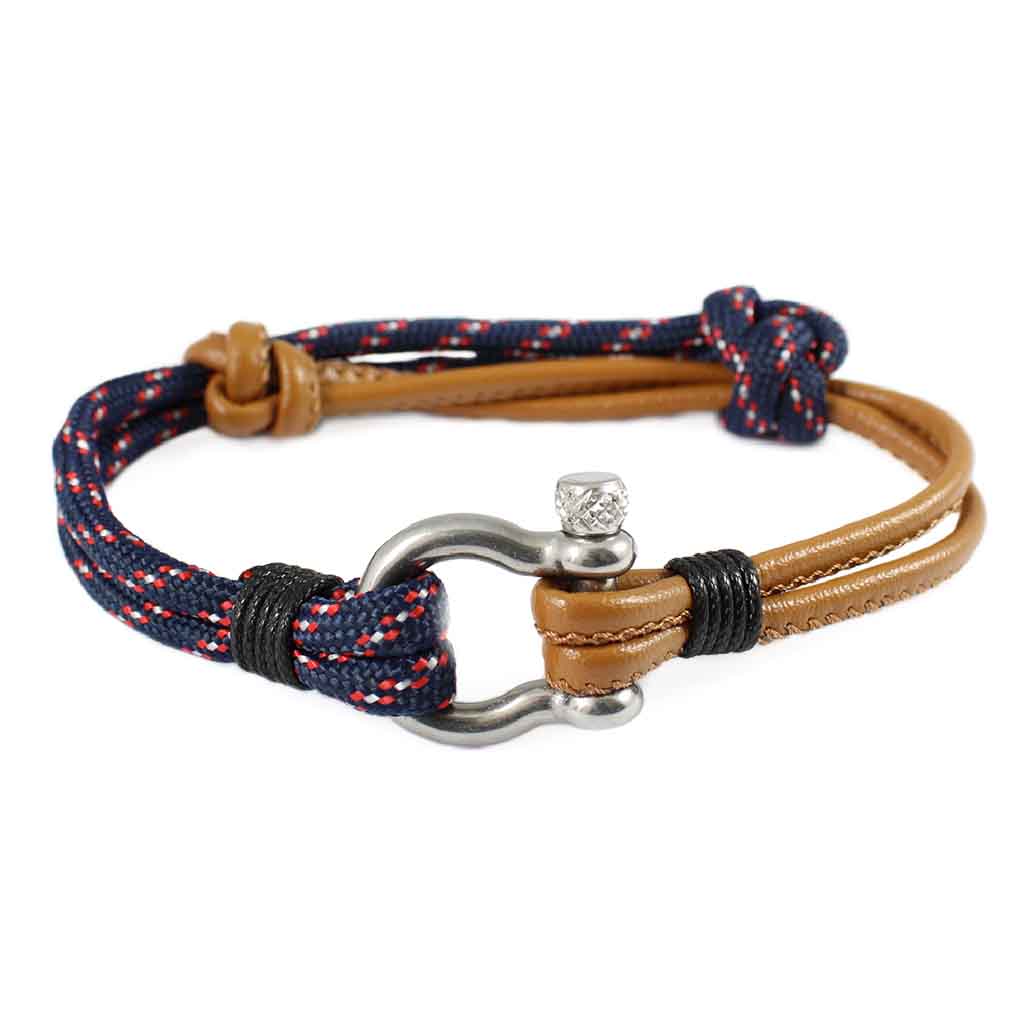 Pulsera Juvenil Náutica Y Ecocuero Para Caballeros