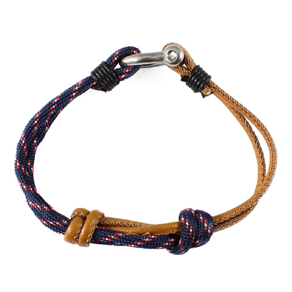 Pulsera Juvenil Náutica Y Ecocuero Para Caballeros