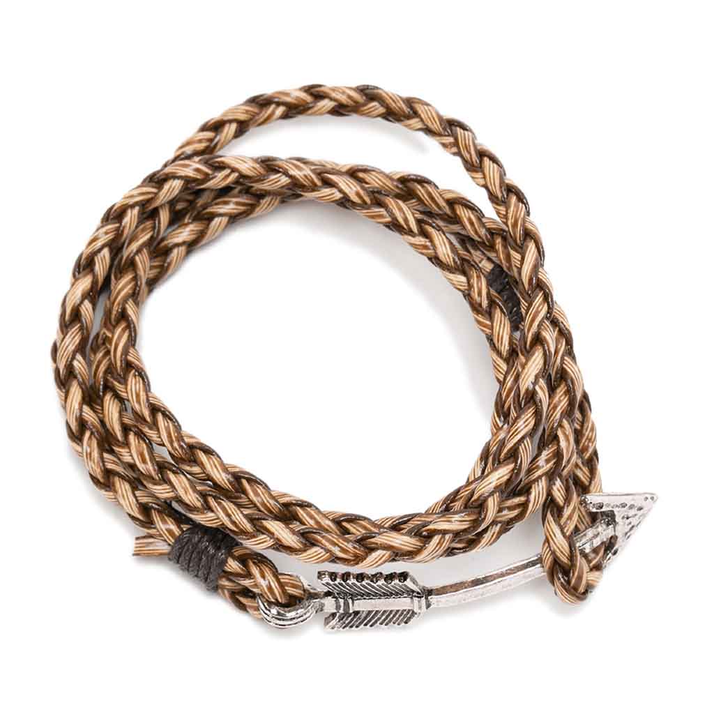 Pulsera Para Hombre Mujer De Pvc Y Flecha De Bronce