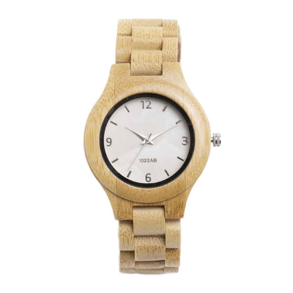 Reloj Analogico Hombre Unisex Bisel de Lujo Madera