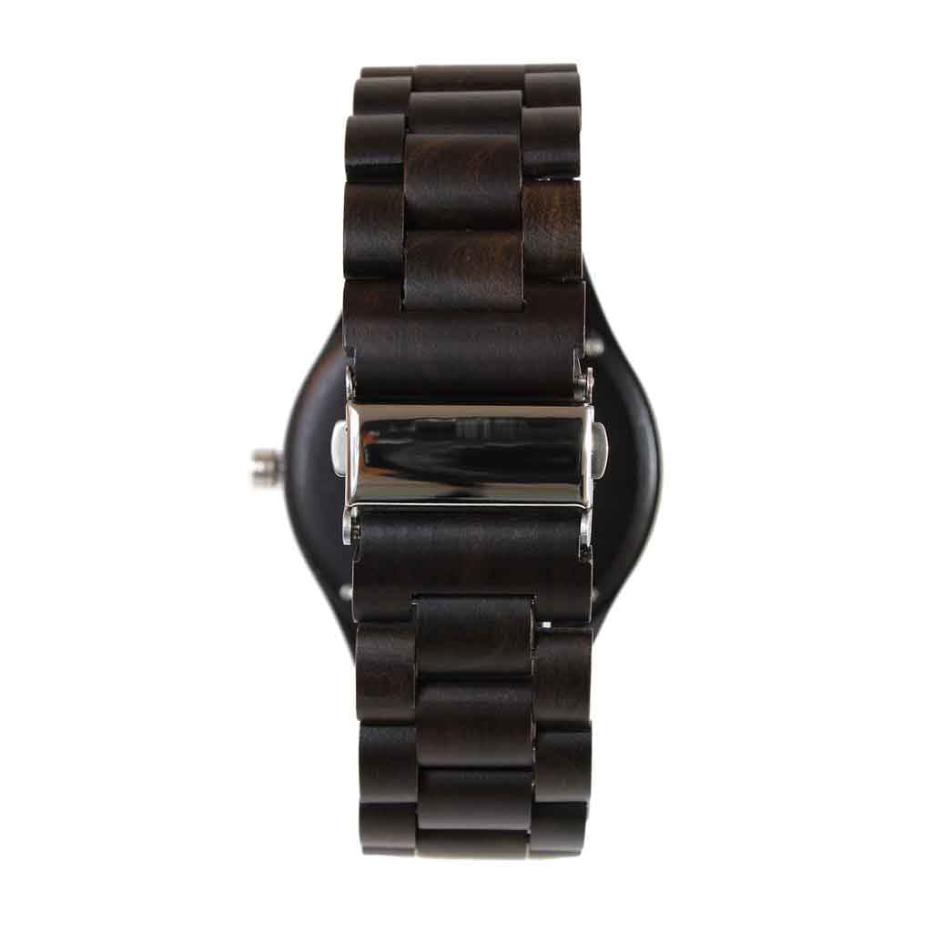 Reloj Correa Madera con Números Romanos