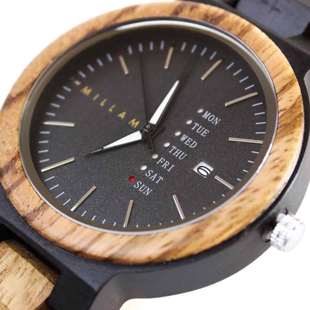 Reloj Hombre de Madera con Eslabones Multicolor