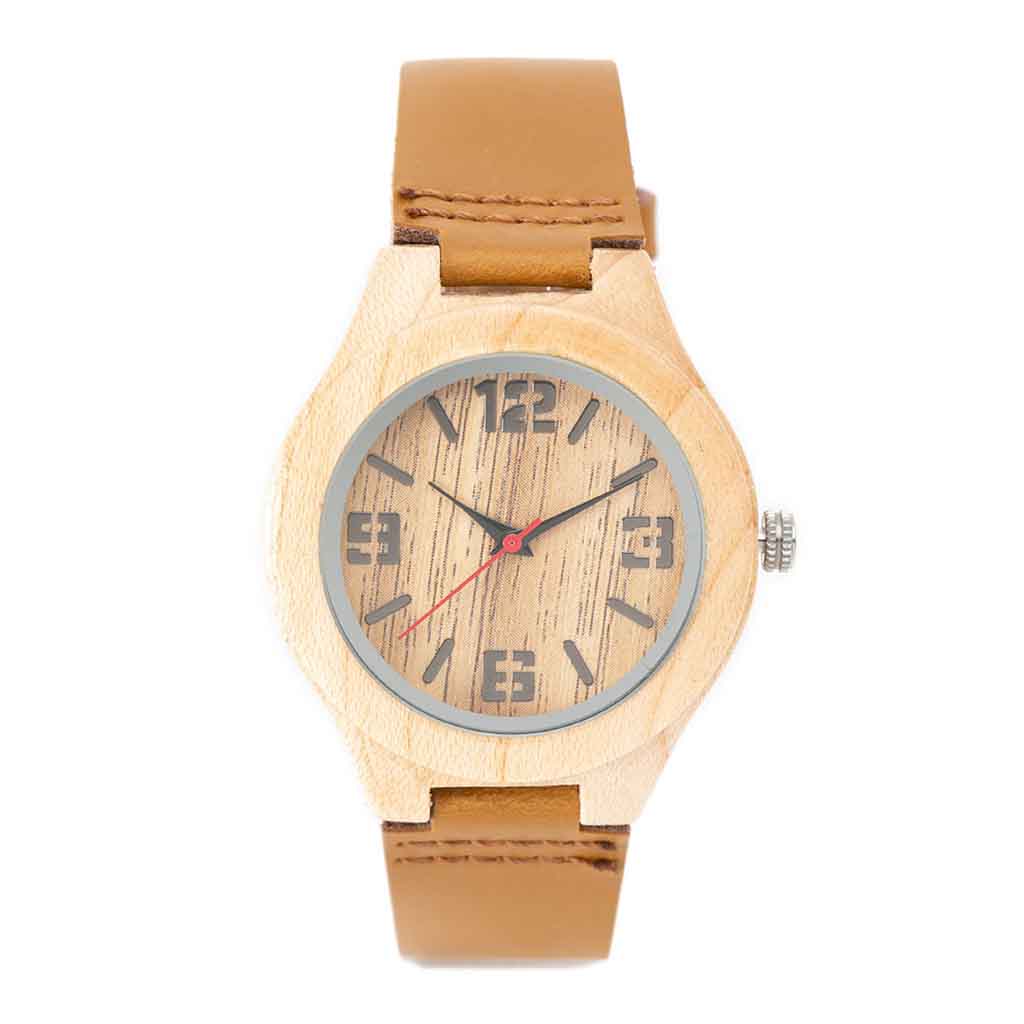 Reloj Madera Juvenil Hombre Mujer Bambú
