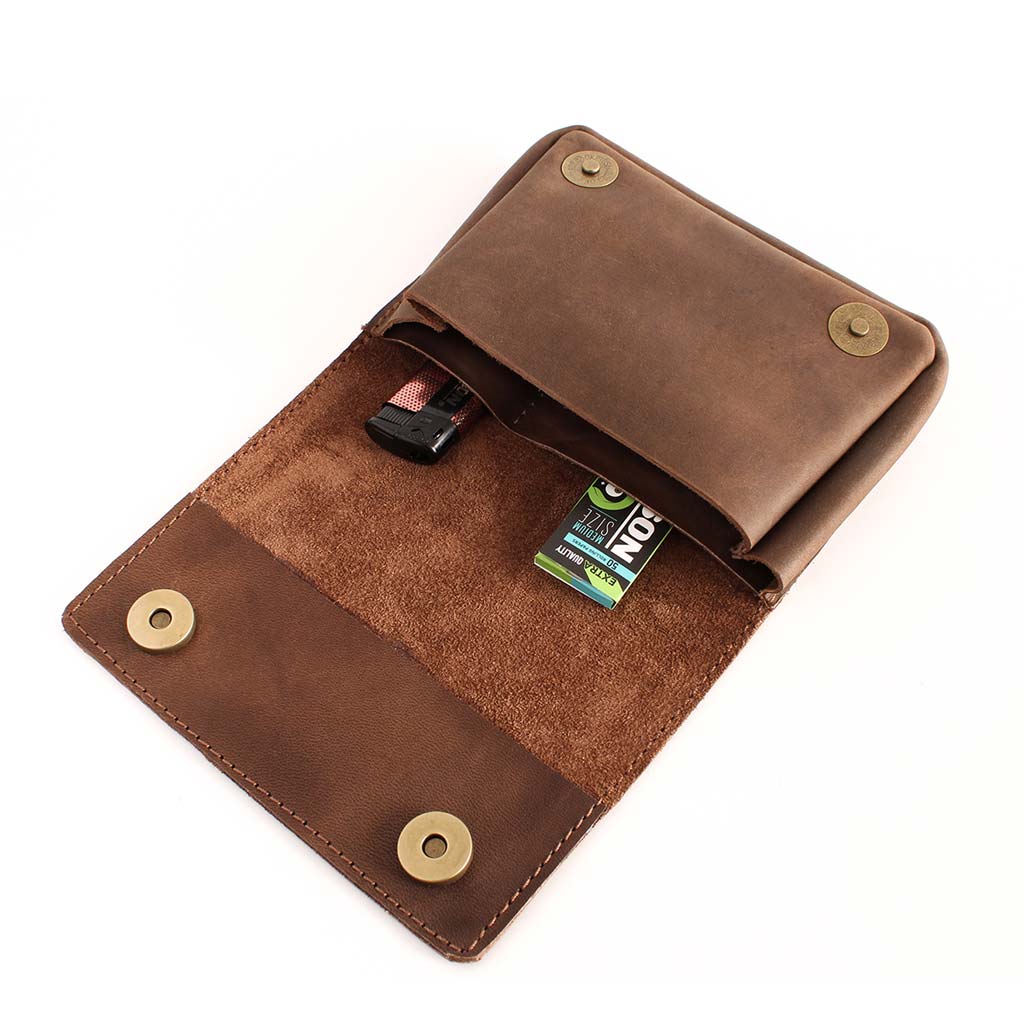 Tabaquera Cigarrera Hombre Cigarrera Mujer Cuero Café