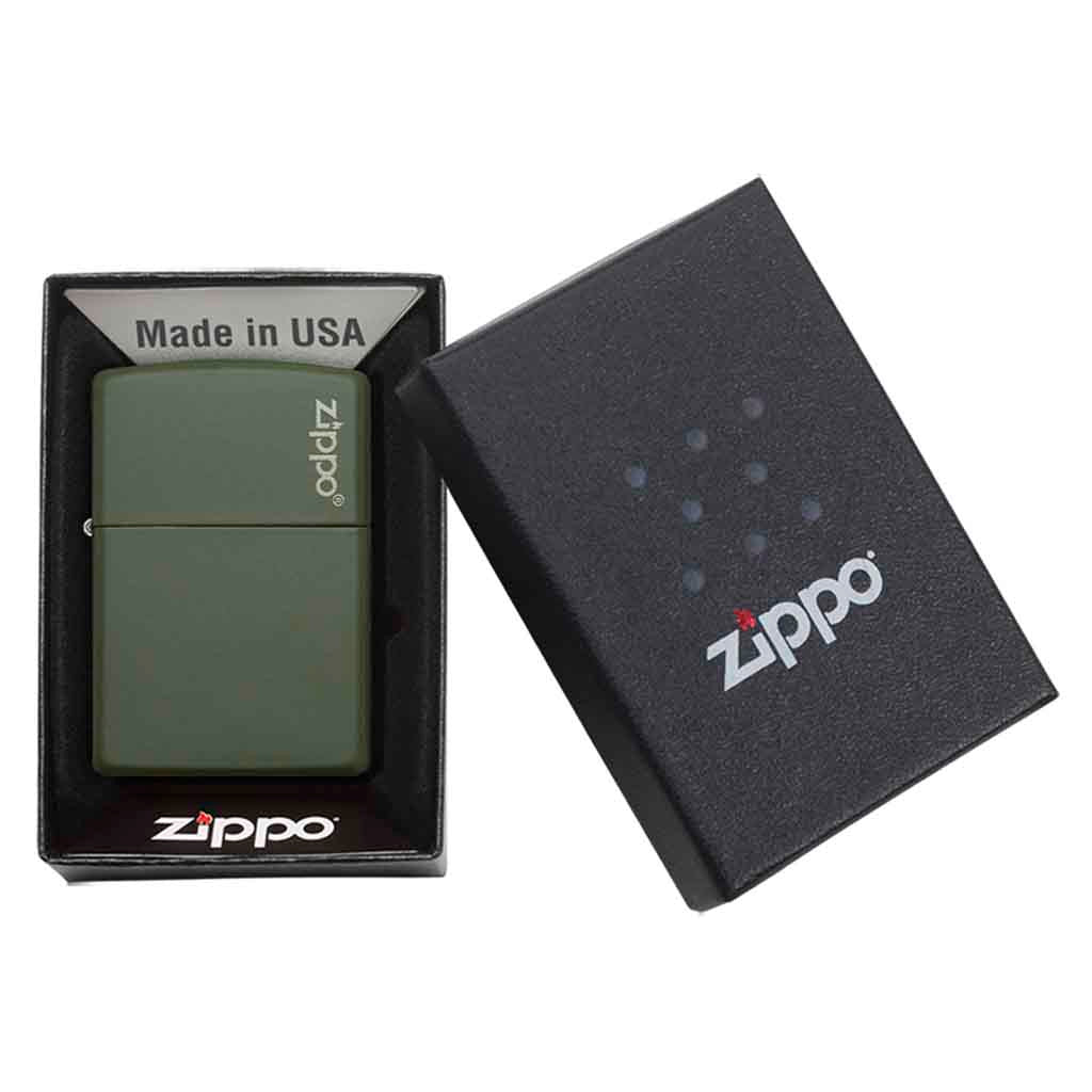 Encendedor Zippo Lighter Classic Green Matte Zippo Logo