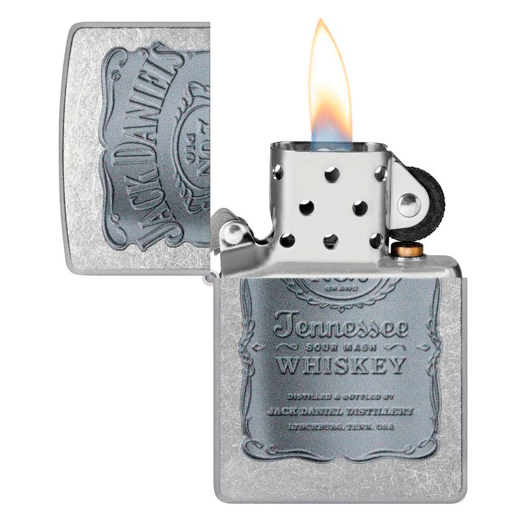 Encendedor Zippo Jack Daniel's Street Chrome Etiqueta