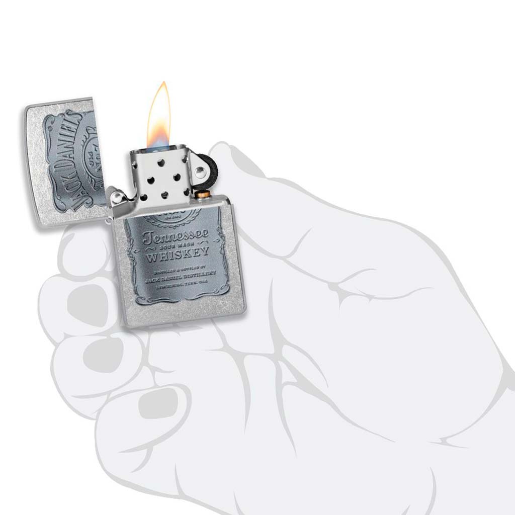 Encendedor Zippo Jack Daniel's Street Chrome Etiqueta