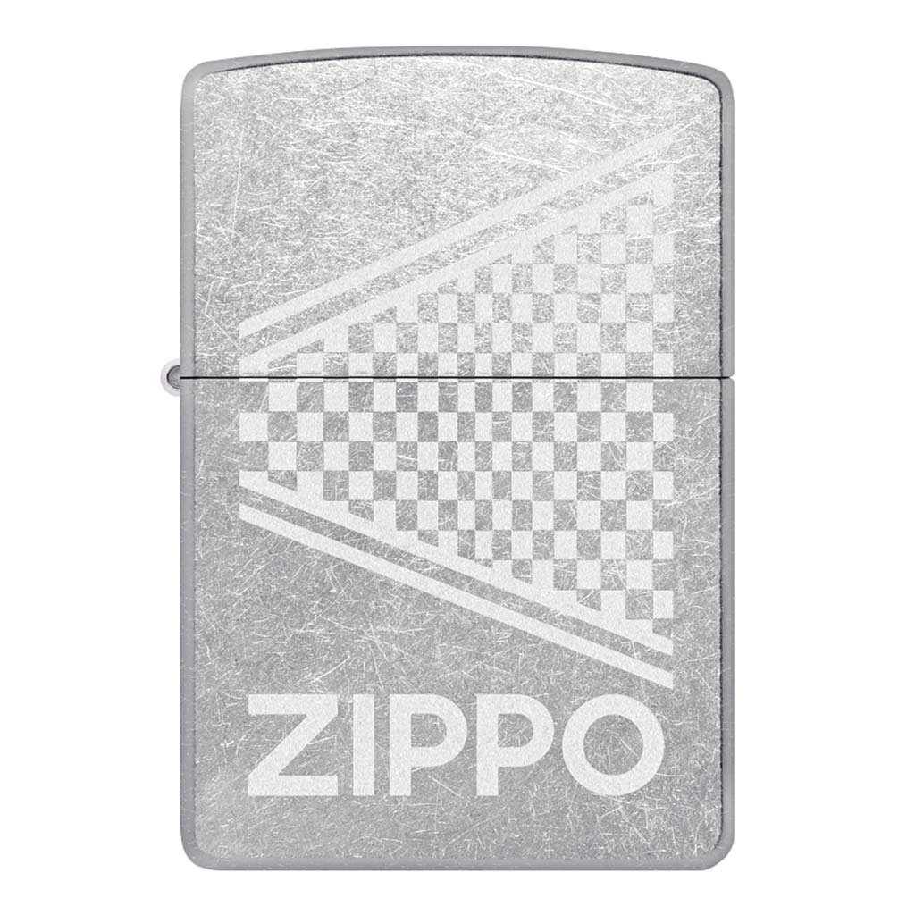 Encendedor Zippo Lighter Design Street Chrome Logo Lustre