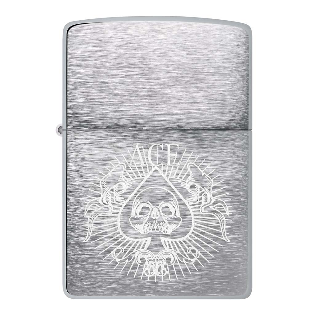 Encendedor Zippo Lighter Spade Skull Design As Calavera