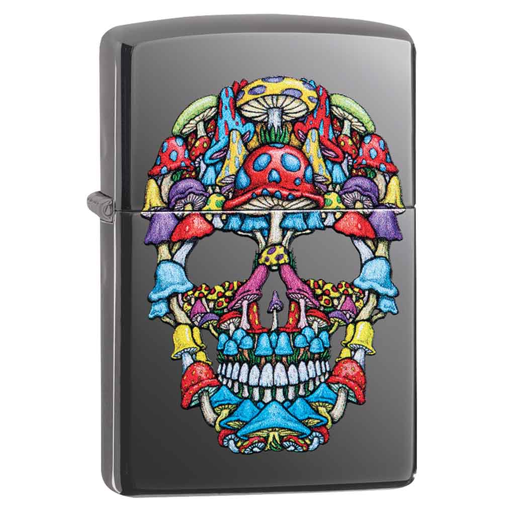 Encendedor Zippo Lighter Mushroom Skull Design