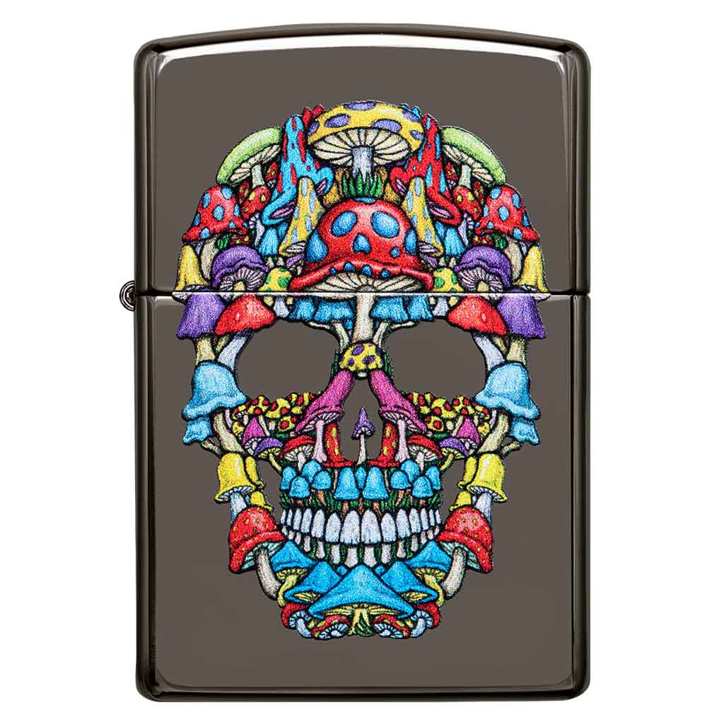 Encendedor Zippo Lighter Mushroom Skull Design