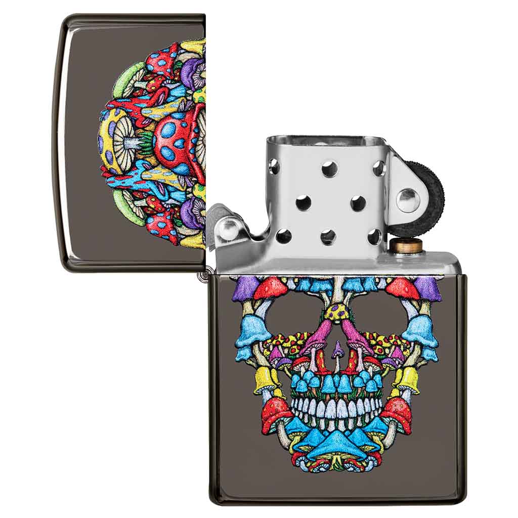 Encendedor Zippo Lighter Mushroom Skull Design