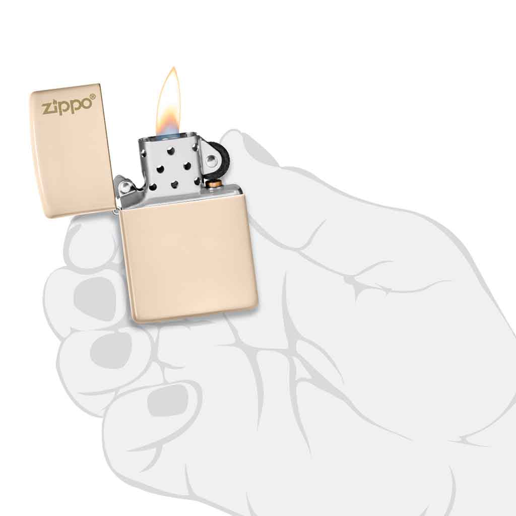 Encendedor Zippo Lighter Classic Flat Sand Zippo Logo