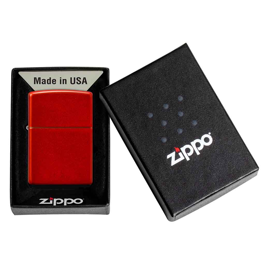 Encendedor Zippo Lighter Classic Metallic Red Rojo