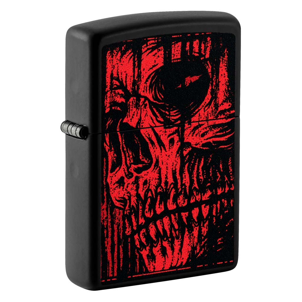 Encendedor Zippo Lighter Red Skull Design Calavera Rojo