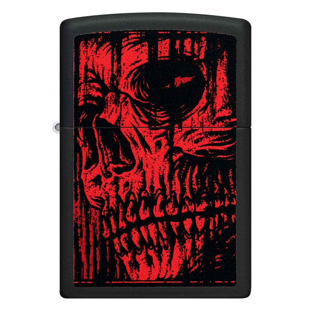 Encendedor Zippo Lighter Red Skull Design Calavera Rojo