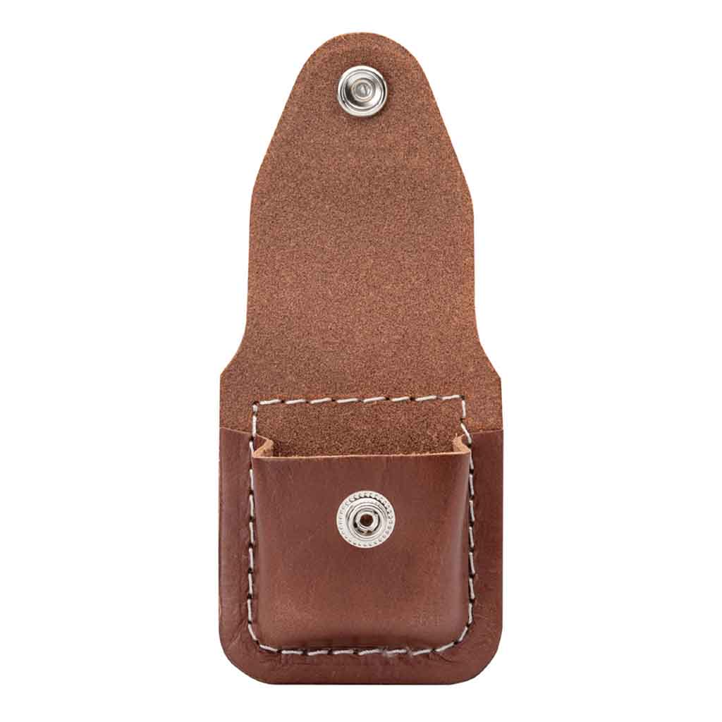 Estuche Zippo Funda Cuero Brown Lighter Pouch-Clip Marrón