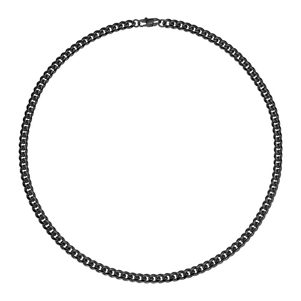Cadena Cubana Eslabones de Acero Negro 5 mm
