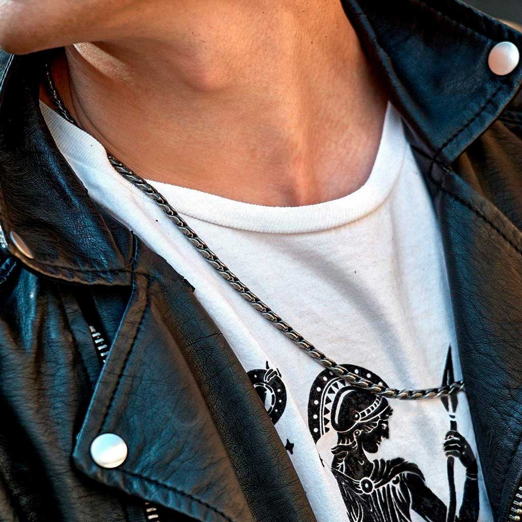 Cadena Eslabones Espiga Redondos Acero 5 mm