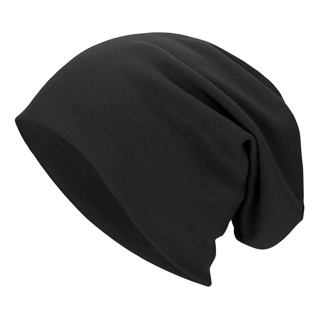 Gorro Beanie Largo Liso Unicolor Negro